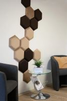 Čalouněný panel nástěnný  Hexagon 6x15cm karamelová Riwiera 24 (53615561102)_(6)