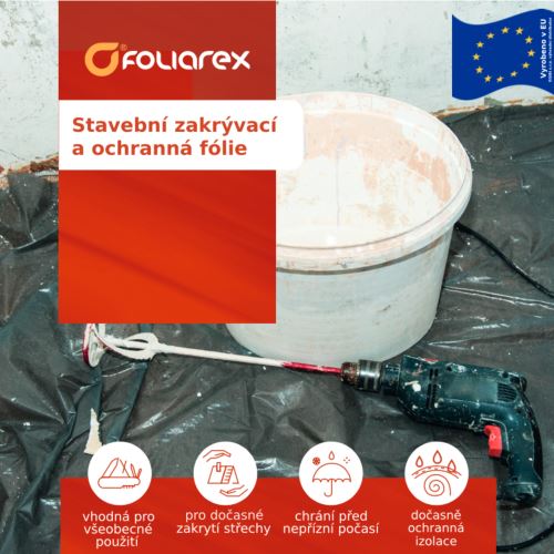 Stavební zakrývací a ochranná fólie 4x3 m - 100um černá_(1)