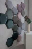 Čalouněný panel nástěnný  Hexagon 6x15cm tmavě zelená Riwiera 38 (53615561106)_(4)