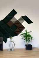 Čalouněný panel nástěnný  Trojúhelník 3x30cm tmavě zelená Riwiera 38 (53615563106)_(2)