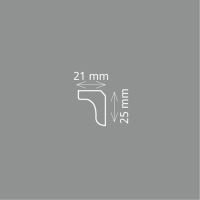 Stropní lišta D25 DEKO 21x25mm d.2m (200ks v krabici) (1)