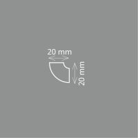 Stropní lišta D20 DEKO 20x20mm d.2m (190ks v bal.) (3)