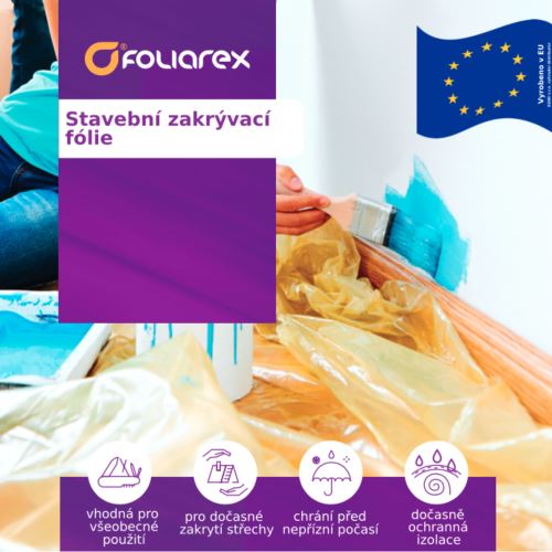Stavební zakrývací fólie 4x6 m - 100um žlutá_(1)