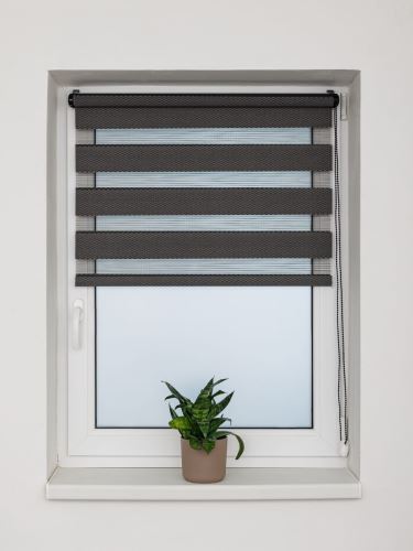 Roleta složená ONE STEP PREMIUM 42x150cm antracit č.3608 (1)