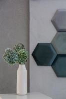 Čalouněný panel nástěnný  Hexagon 6x15cm tmavě zelená Riwiera 38 (53615561106)_(5)