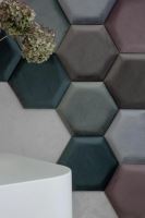 Čalouněný panel nástěnný  Hexagon 6x15cm tmavě zelená Riwiera 38 (53615561106)_(3)