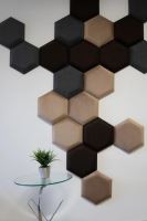 Čalouněný panel nástěnný  Hexagon 6x15cm karamelová Riwiera 24 (53615561102)_(11)